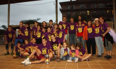 Revetlla de Sant Joan 2013 amb Flama del Canigó i estelada de colors